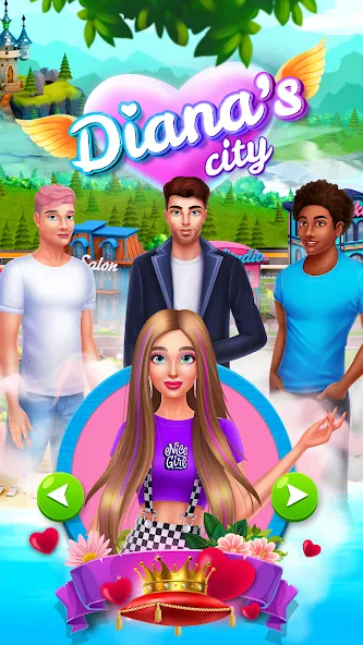 Взломанная Diana's city-fashion & beauty  [МОД Много денег] — полная версия apk на Андроид screen 1