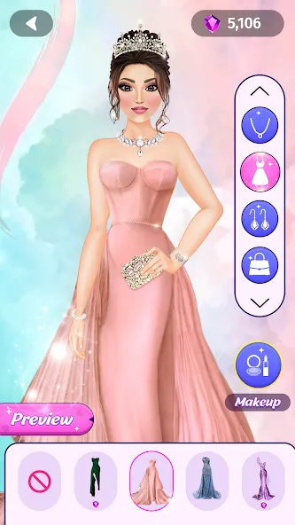 Взломанная Dress Up Fashion: Makeup Games  [МОД Все открыто] — полная версия apk на Андроид screen 5