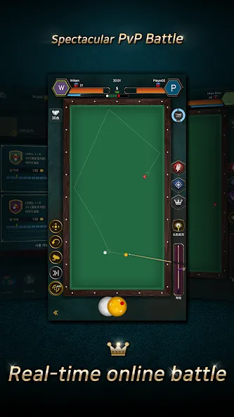 Скачать взлом Real Billiards Battle — carom (Риал Бильярдс Батл)  [МОД Много денег] — стабильная версия apk на Андроид screen 1