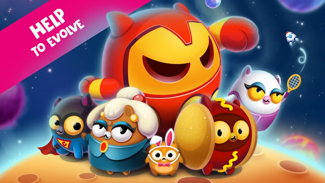 Скачать взлом Space Cat Evolution: Kitty col  [МОД Много монет] — полная версия apk на Андроид screen 2