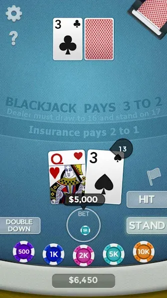 Взломанная Blackjack 21  [МОД Много денег] — стабильная версия apk на Андроид screen 1