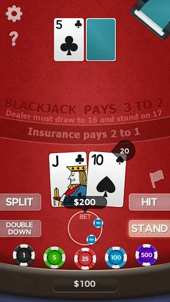 Взломанная Blackjack 21  [МОД Много денег] — стабильная версия apk на Андроид screen 3