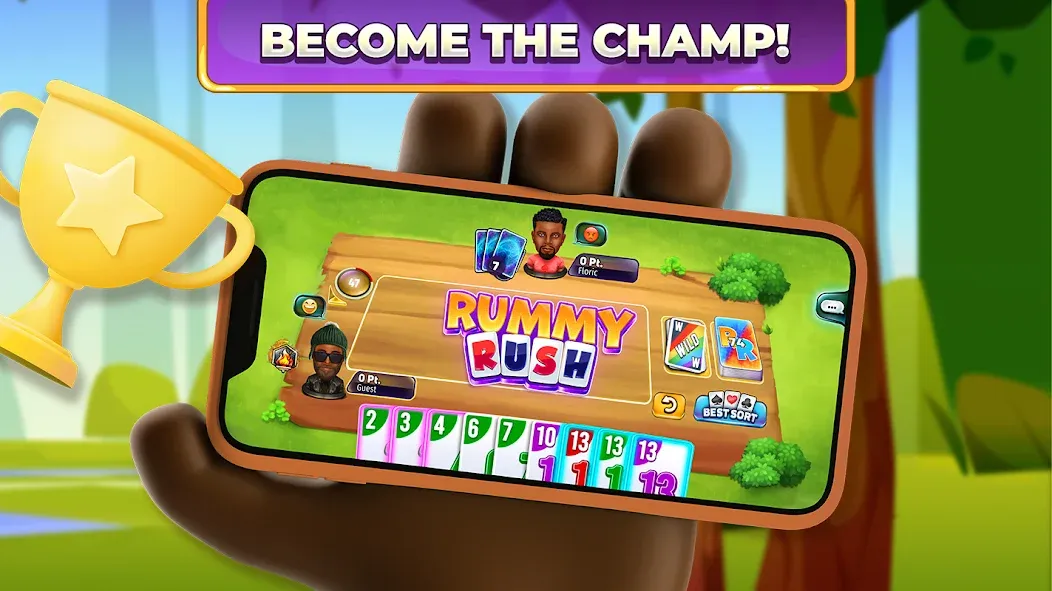 Скачать взлом Rummy Rush — Classic Card Game (Рамми Раш)  [МОД Много монет] — стабильная версия apk на Андроид screen 5