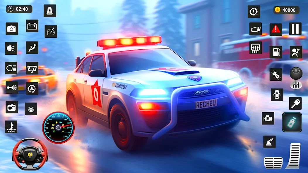 Скачать взломанную Police Car Kids Driving Game (Кидс Полис Геймс)  [МОД Много денег] — стабильная версия apk на Андроид screen 1