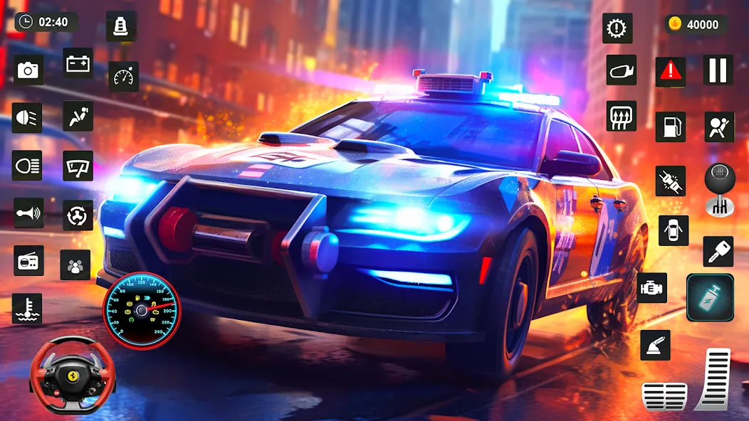 Скачать взломанную Police Car Kids Driving Game (Кидс Полис Геймс)  [МОД Много денег] — стабильная версия apk на Андроид screen 4