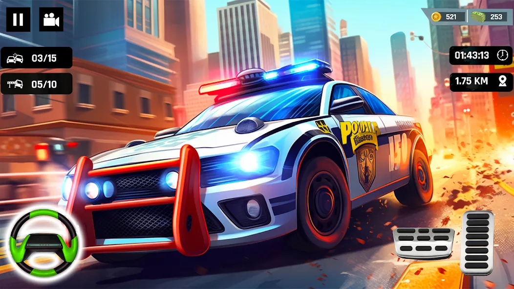 Скачать взломанную Police Car Kids Driving Game (Кидс Полис Геймс)  [МОД Много денег] — стабильная версия apk на Андроид screen 5