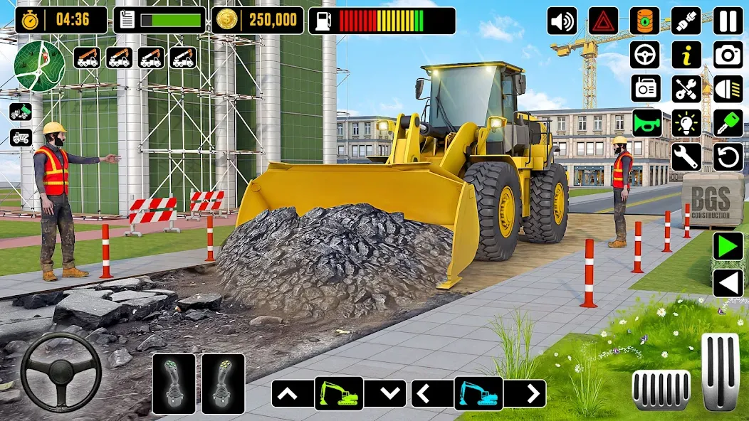 Скачать взломанную City Road Construction Games (Сити Роад Конструкшн Геймс)  [МОД Много денег] — стабильная версия apk на Андроид screen 2