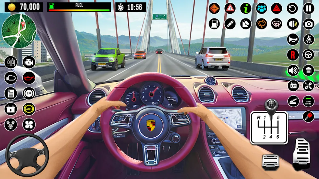 Скачать взломанную City Driving School Car Games  [МОД Все открыто] — последняя версия apk на Андроид screen 4