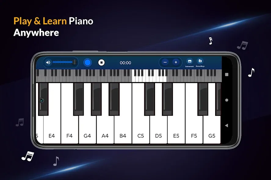 Скачать взлом Real Piano Keyboard  [МОД Много монет] — стабильная версия apk на Андроид screen 1