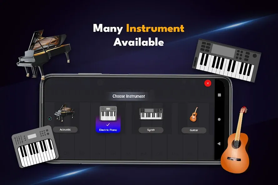 Скачать взлом Real Piano Keyboard  [МОД Много монет] — стабильная версия apk на Андроид screen 5