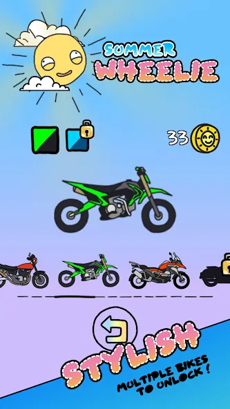 Скачать взлом Summer Wheelie (Саммер Уили)  [МОД Unlimited Money] — последняя версия apk на Андроид screen 2