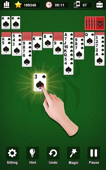 Скачать взлом Spider Solitaire  [МОД Все открыто] — полная версия apk на Андроид screen 1