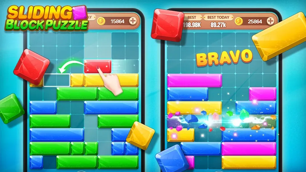 Взломанная Block Crush — Puzzle Game  [МОД Mega Pack] — последняя версия apk на Андроид screen 2