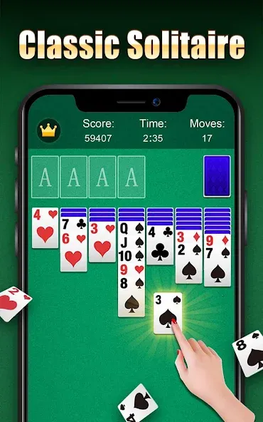 Скачать взломанную Solitaire  [МОД Бесконечные деньги] — стабильная версия apk на Андроид screen 1