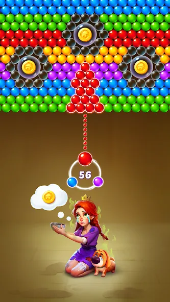 Скачать взлом Bubble Shooter Kingdom  [МОД Много денег] — полная версия apk на Андроид screen 1