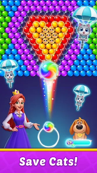 Скачать взлом Bubble Shooter Kingdom  [МОД Много денег] — полная версия apk на Андроид screen 4