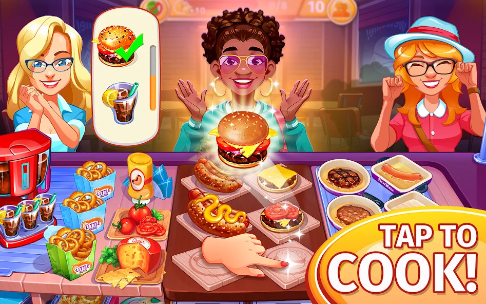 Взломанная Cooking Craze: Restaurant Game  [МОД Unlocked] — стабильная версия apk на Андроид screen 1