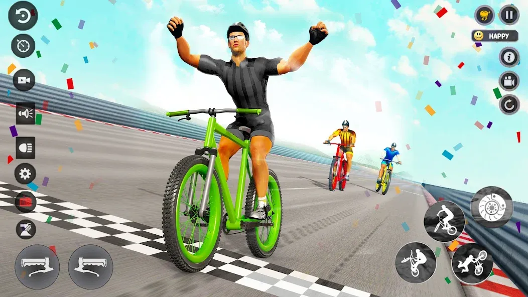 Взломанная BMX Cycle Race 3d Cycle Games (гонка на велосипедах 3D игры на велосипеде)  [МОД Много денег] — стабильная версия apk на Андроид screen 3