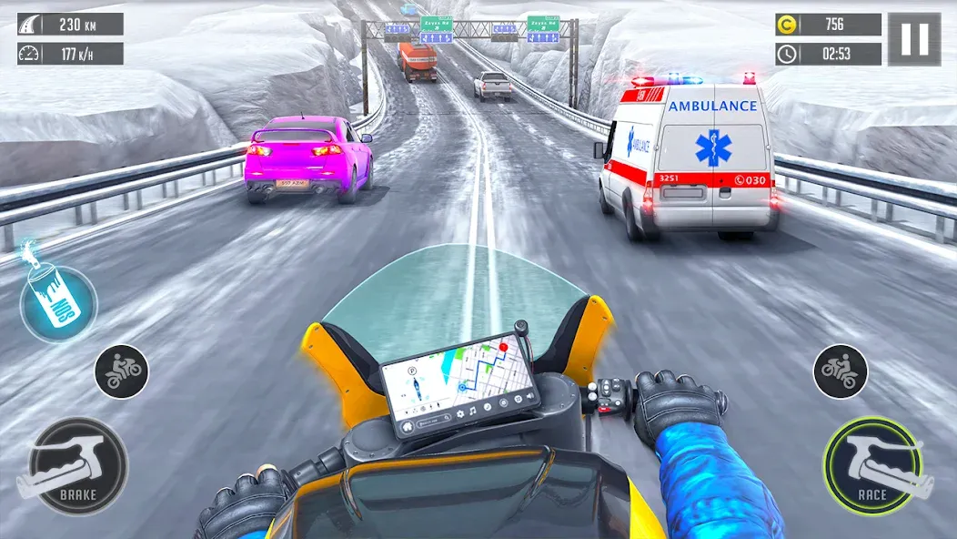 Взломанная 3d Bike Racing Bike Race Games  [МОД Mega Pack] — последняя версия apk на Андроид screen 4