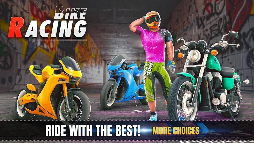 Взломанная 3d Bike Racing Bike Race Games  [МОД Mega Pack] — последняя версия apk на Андроид screen 5
