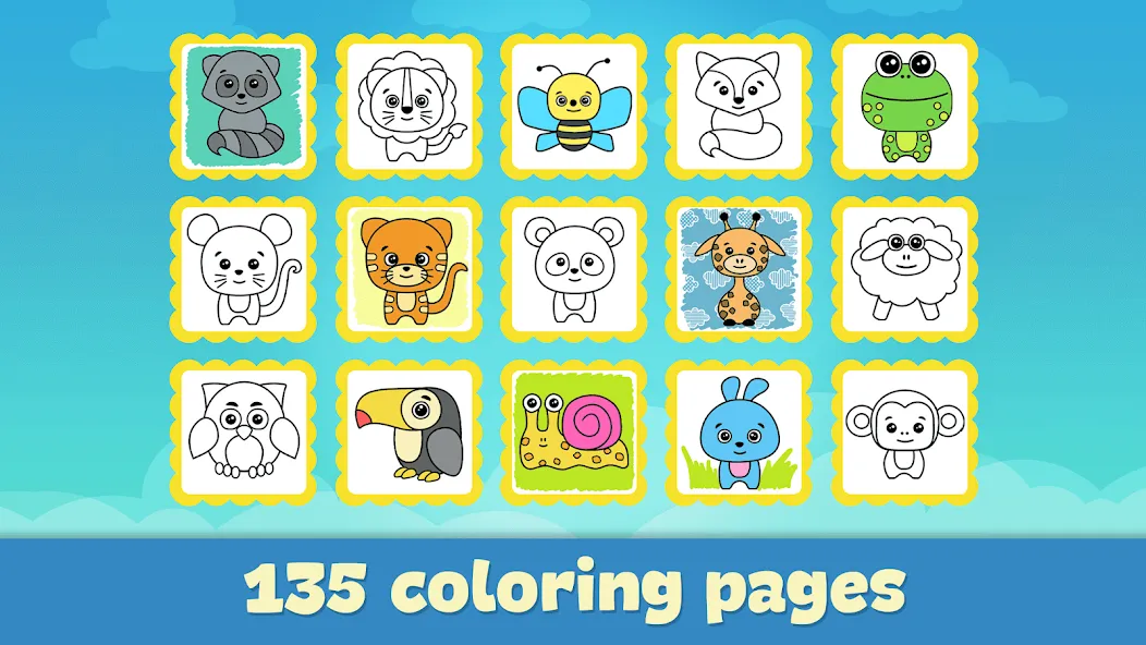 Взломанная Coloring Book — Games for Kids  [МОД Unlimited Money] — последняя версия apk на Андроид screen 5