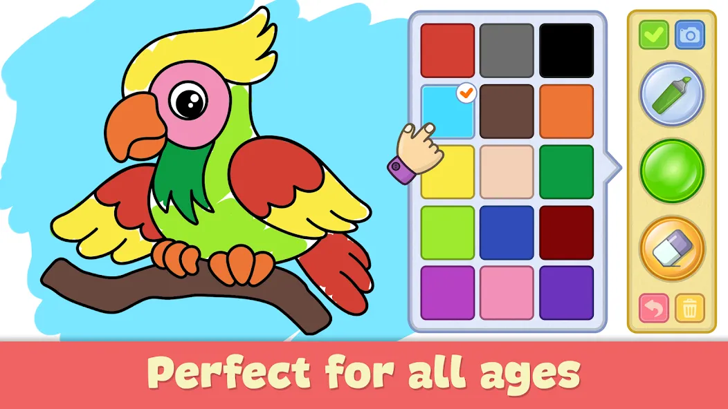 Скачать взлом Kids Coloring & Drawing Games  [МОД Много денег] — стабильная версия apk на Андроид screen 1