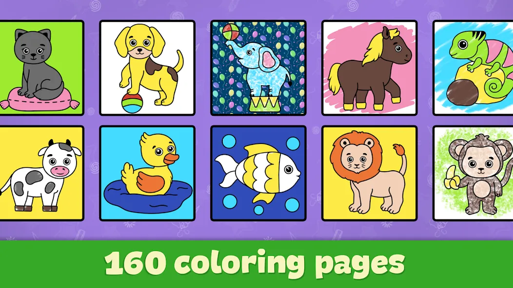 Скачать взлом Kids Coloring & Drawing Games  [МОД Много денег] — стабильная версия apk на Андроид screen 5