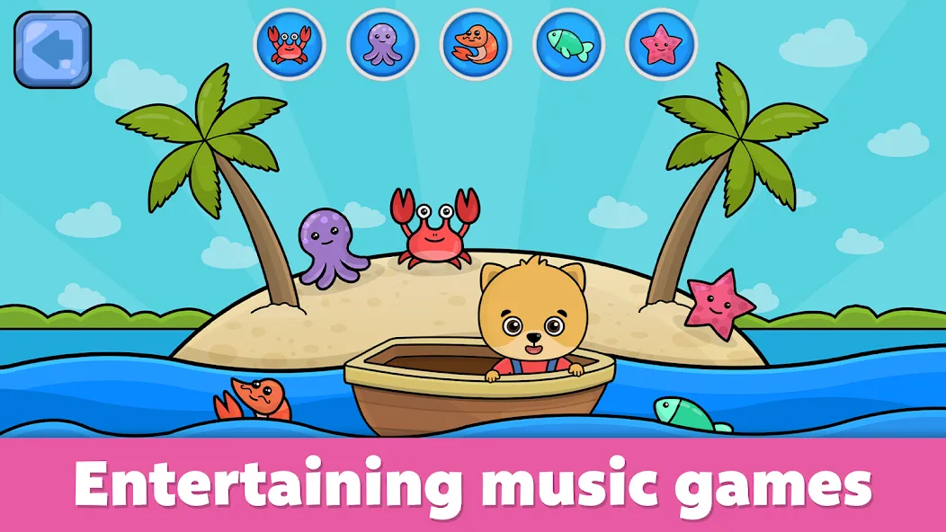 Взломанная Baby Piano: Kids Music Games  [МОД Меню] — стабильная версия apk на Андроид screen 4