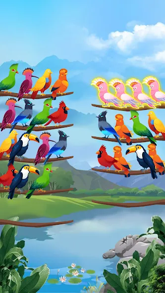 Скачать взломанную Bird Sort — Color Puzzle  [МОД Menu] — последняя версия apk на Андроид screen 3