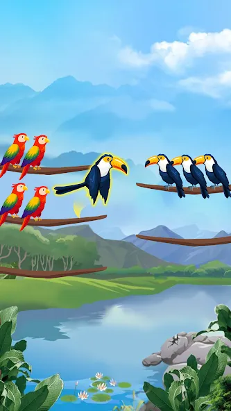Скачать взломанную Bird Sort — Color Puzzle  [МОД Menu] — последняя версия apk на Андроид screen 4