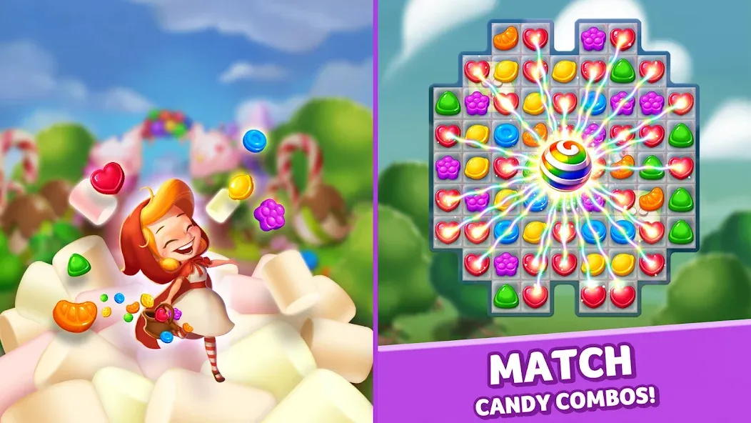 Взлом Lollipop & Marshmallow Match3  [МОД Бесконечные монеты] — стабильная версия apk на Андроид screen 5