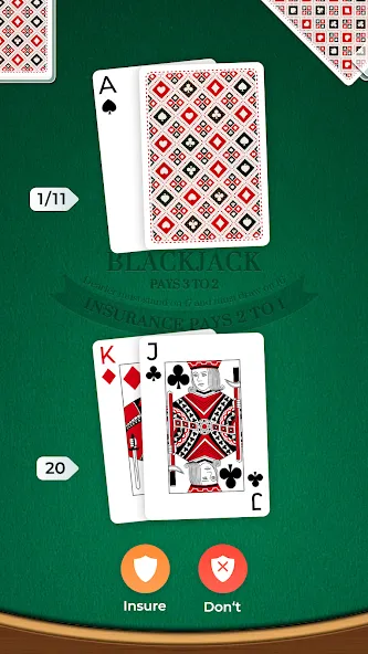 Скачать взлом Blackjack (Блэкджек)  [МОД Много монет] — полная версия apk на Андроид screen 3