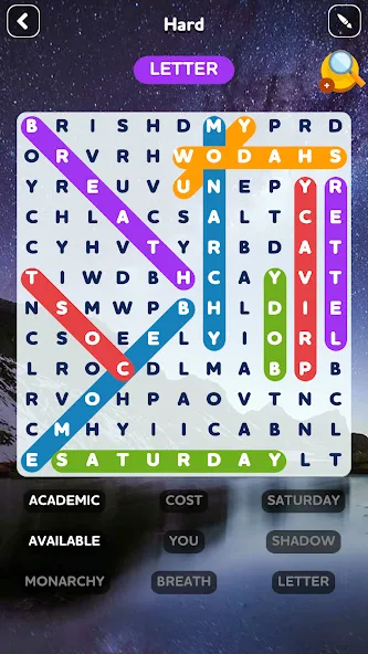 Скачать взломанную Word Search — Word Puzzle Game  [МОД Меню] — полная версия apk на Андроид screen 4