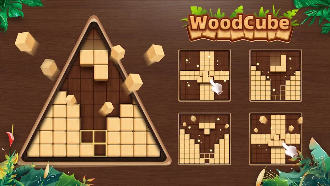 Скачать взломанную WoodCube — Woody Puzzle (ВудКуб)  [МОД Mega Pack] — стабильная версия apk на Андроид screen 1