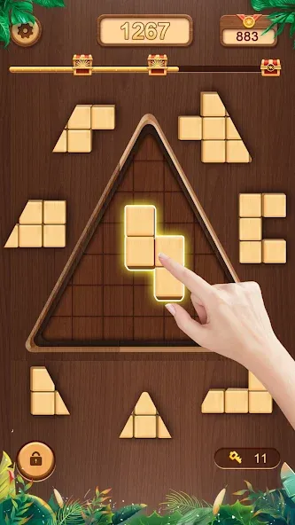 Скачать взломанную WoodCube — Woody Puzzle (ВудКуб)  [МОД Mega Pack] — стабильная версия apk на Андроид screen 2