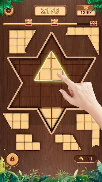 Скачать взломанную WoodCube — Woody Puzzle (ВудКуб)  [МОД Mega Pack] — стабильная версия apk на Андроид screen 3