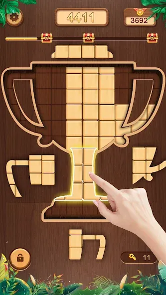 Скачать взломанную WoodCube — Woody Puzzle (ВудКуб)  [МОД Mega Pack] — стабильная версия apk на Андроид screen 5