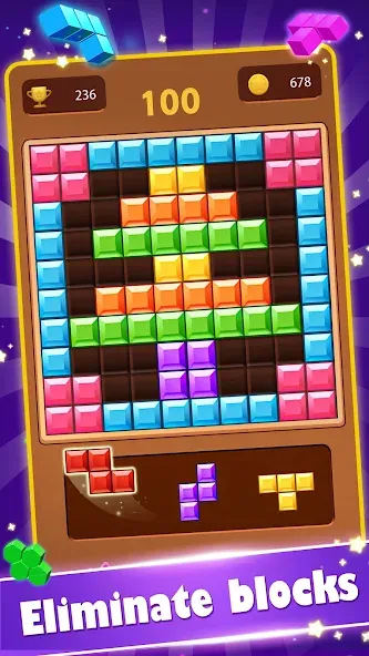 Скачать взлом Block Gems: Block Puzzle Games (Блок драгоценные камни)  [МОД Unlocked] — последняя версия apk на Андроид screen 2