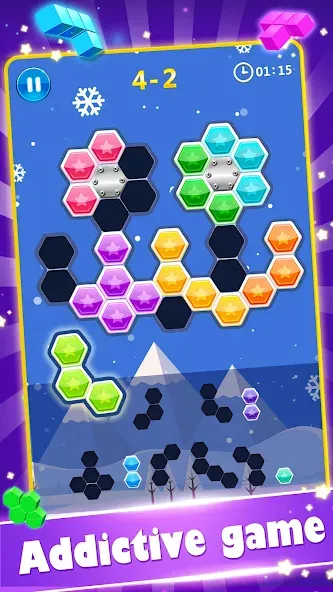 Скачать взлом Block Gems: Block Puzzle Games (Блок драгоценные камни)  [МОД Unlocked] — последняя версия apk на Андроид screen 3