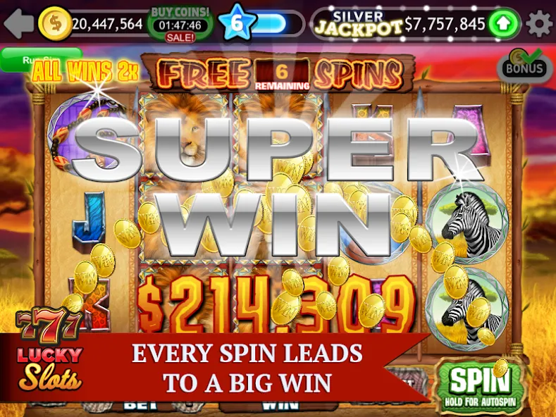 Скачать взломанную Lucky Slots (Лаки Слотс)  [МОД Menu] — полная версия apk на Андроид screen 2