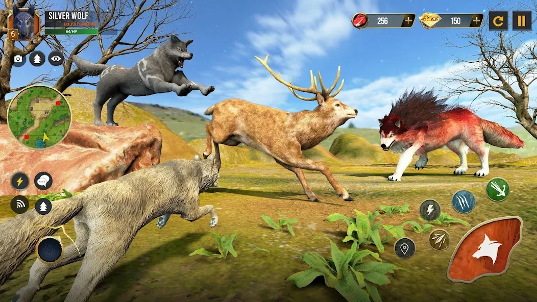 Скачать взломанную Wild Wolf Simulator Wolf Games  [МОД Бесконечные деньги] — последняя версия apk на Андроид screen 5