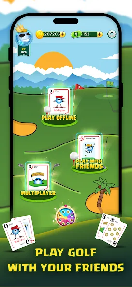 Взлом Play Nine: Golf Card Game (Плей Найн)  [МОД Unlocked] — последняя версия apk на Андроид screen 1