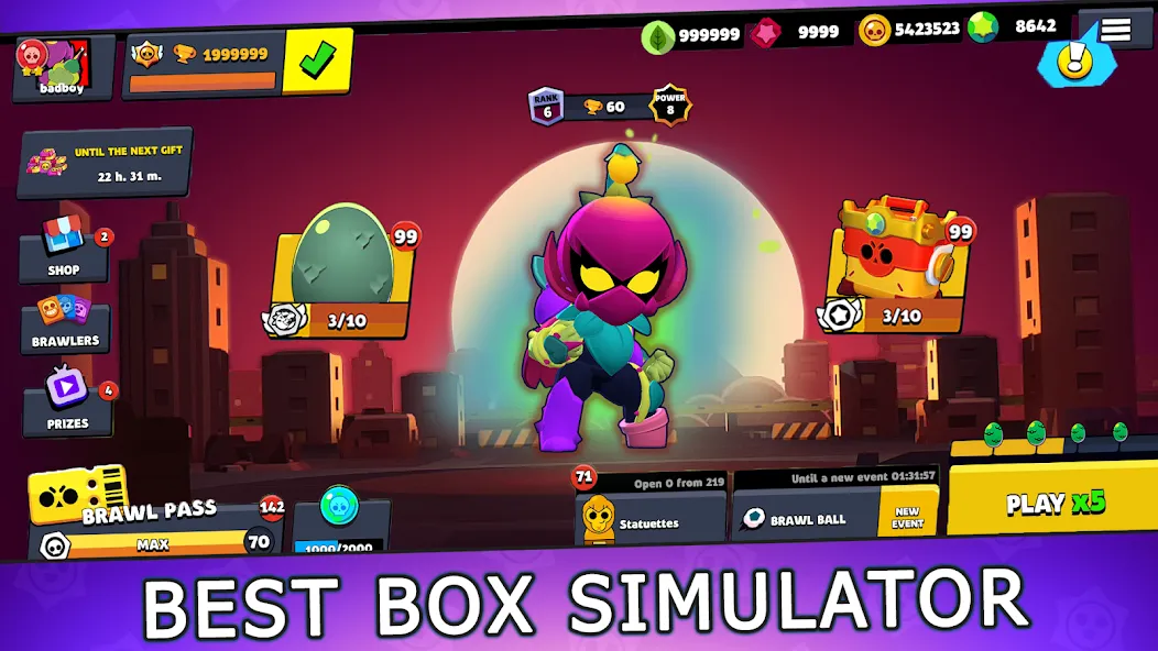 Скачать взломанную Box Simulator for Brawl Stars  [МОД Много денег] — полная версия apk на Андроид screen 1