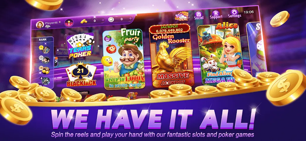 Скачать взлом Happy Poker Slots (Хэппи Покер Слоты)  [МОД Unlimited Money] — стабильная версия apk на Андроид screen 1