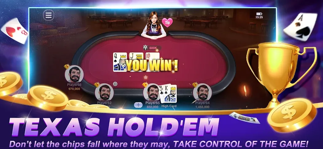 Скачать взлом Happy Poker Slots (Хэппи Покер Слоты)  [МОД Unlimited Money] — стабильная версия apk на Андроид screen 4