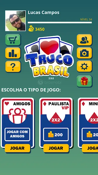 Скачать взломанную Truco Brasil — Truco online (Труко Бразиль)  [МОД Unlimited Money] — последняя версия apk на Андроид screen 1