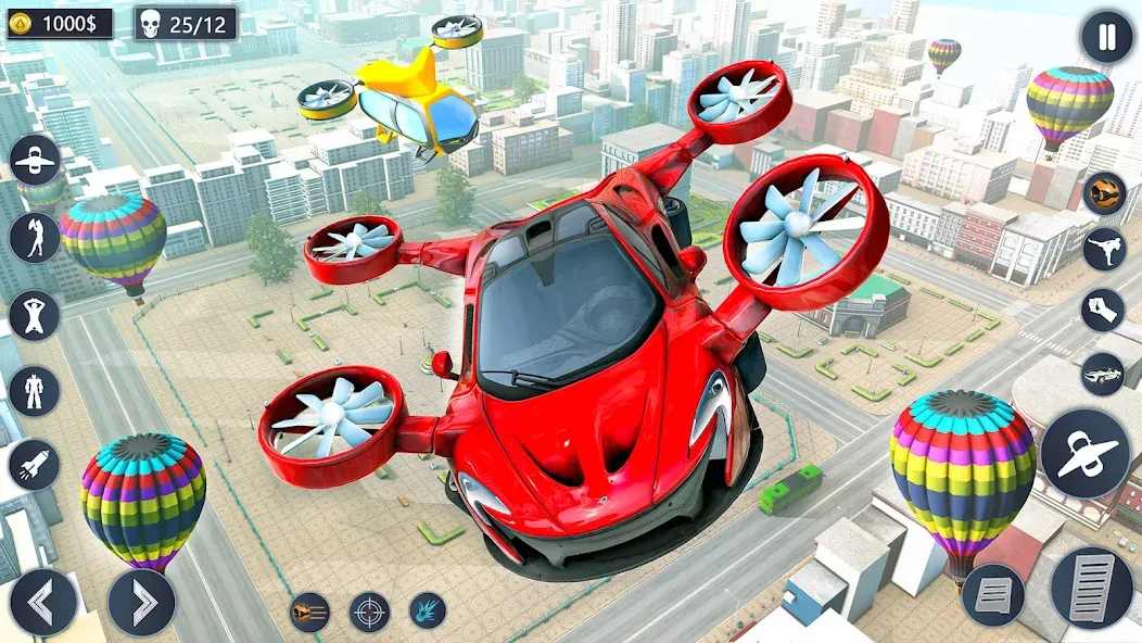 Взлом Flying Car Robot Game Car Game  [МОД Бесконечные монеты] — полная версия apk на Андроид screen 1