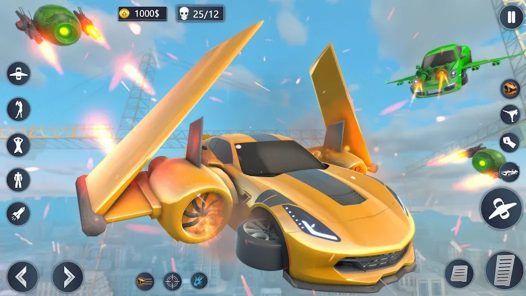 Взлом Flying Car Robot Game Car Game  [МОД Бесконечные монеты] — полная версия apk на Андроид screen 3