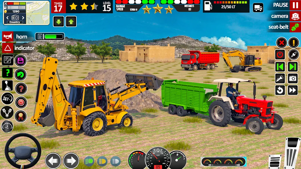 Скачать взломанную Indian Tractor Game Farming 3D  [МОД Все открыто] — полная версия apk на Андроид screen 2