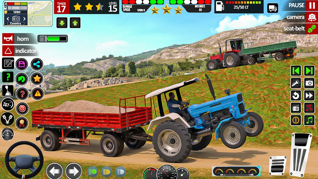 Скачать взломанную Indian Tractor Game Farming 3D  [МОД Все открыто] — полная версия apk на Андроид screen 3